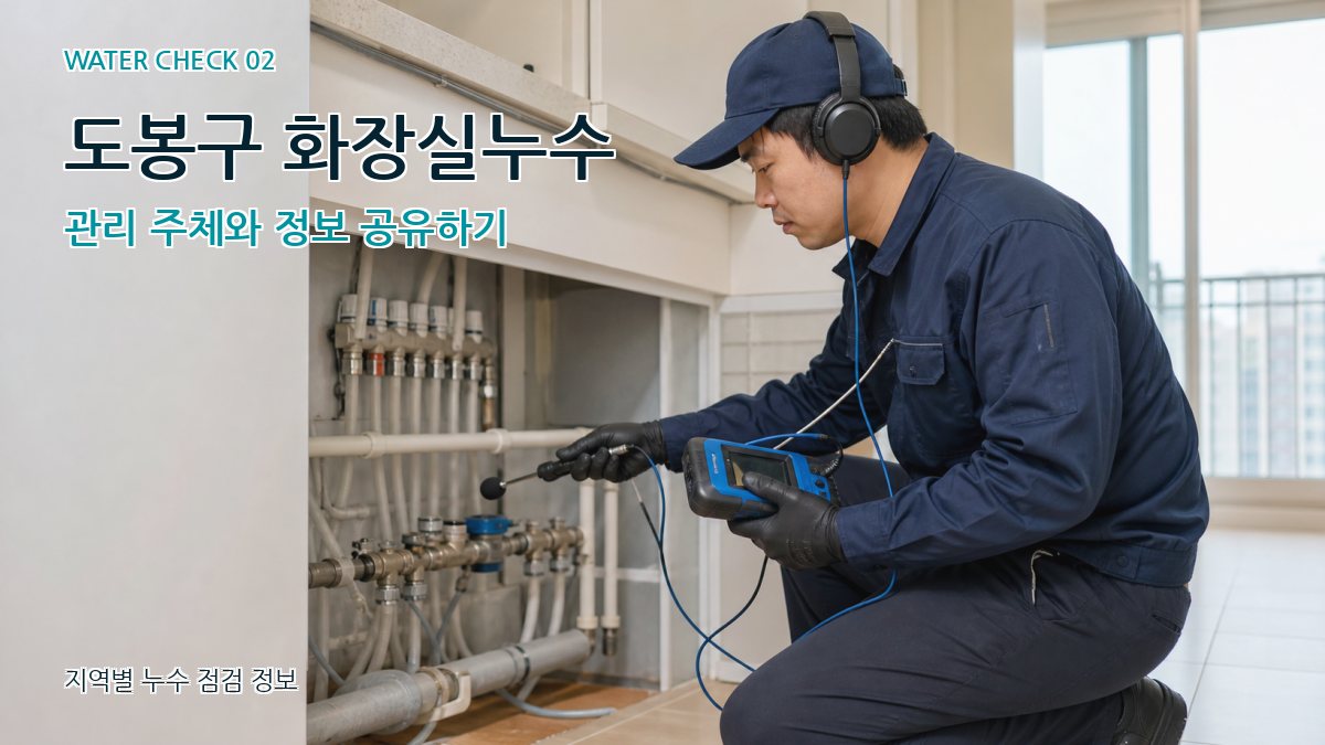 도봉구 화장실누수 관리 주체와 정보 공유하기