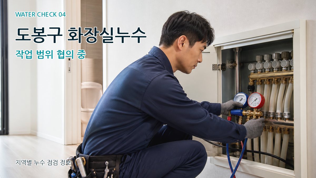 도봉구 화장실누수 작업 범위 협의 중