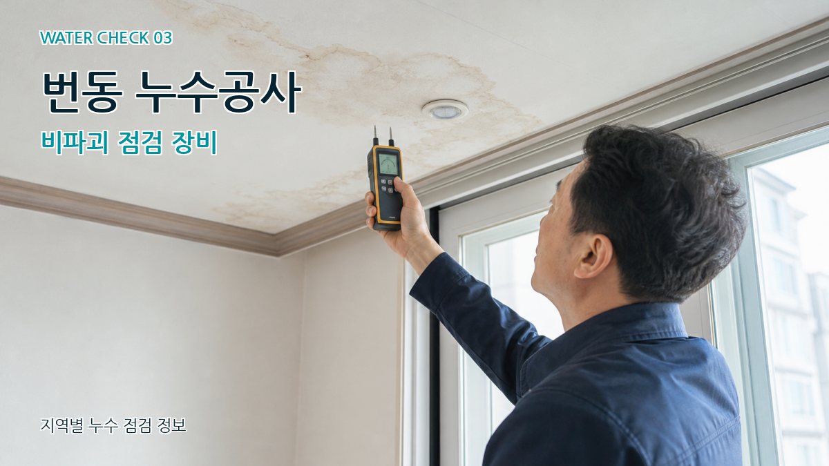 번동 누수공사 비파괴 점검 장비