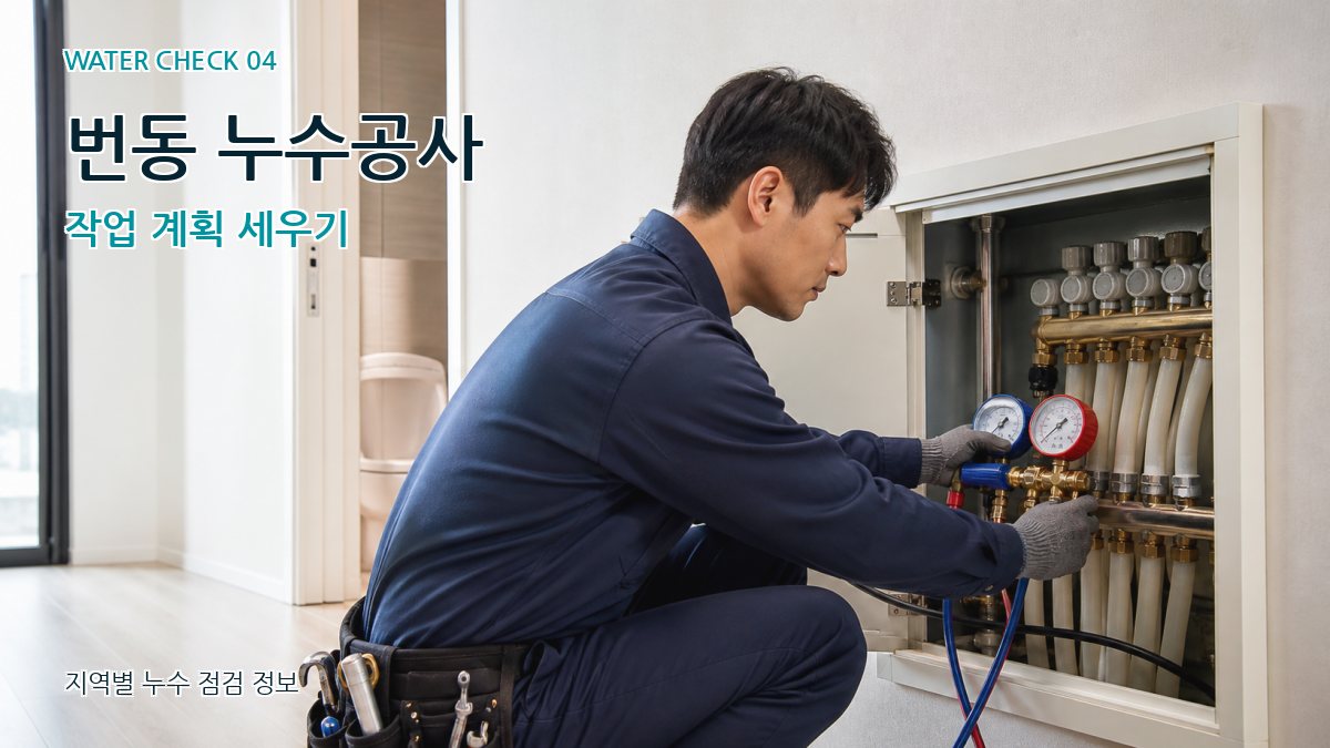 번동 누수공사 작업 계획 세우기