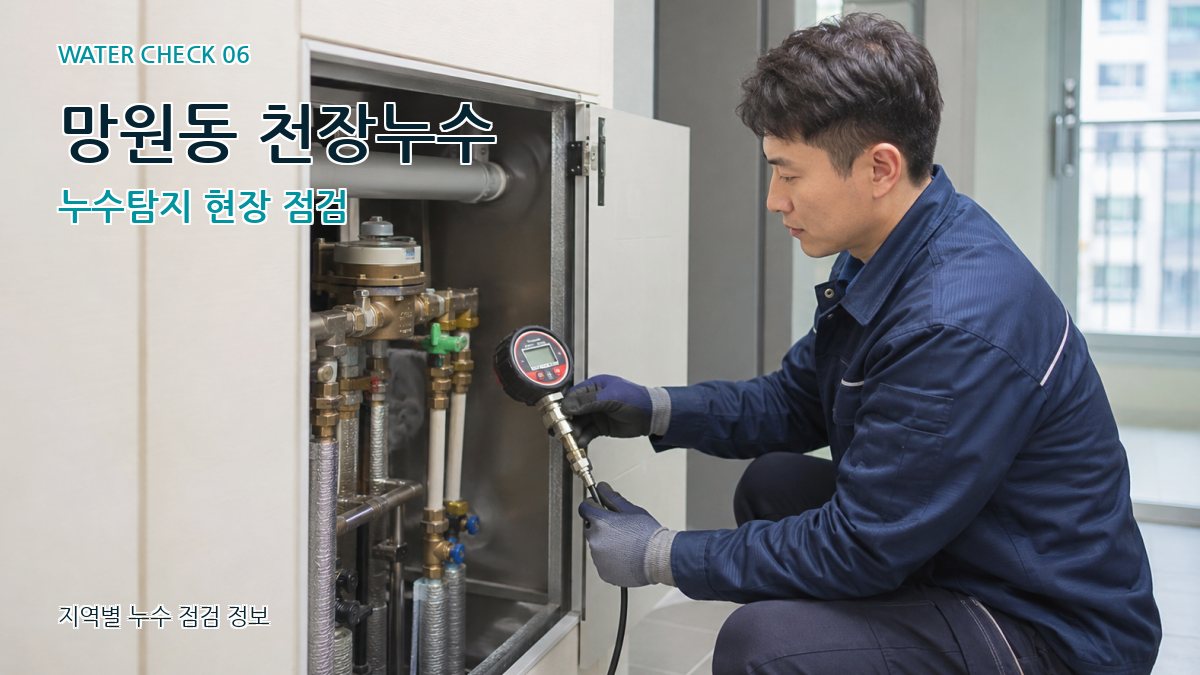 망원동 천장누수 누수탐지 현장 점검