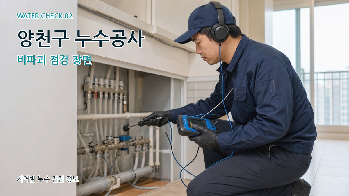 양천구 누수공사 비파괴 점검 장면