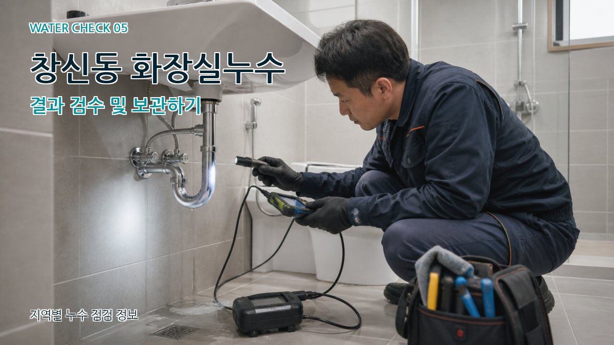 창신동 화장실누수 결과 검수 및 보관하기