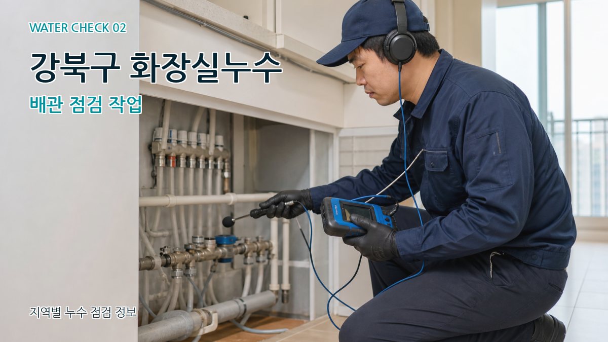 강북구 화장실누수 누수탐지 이미지
