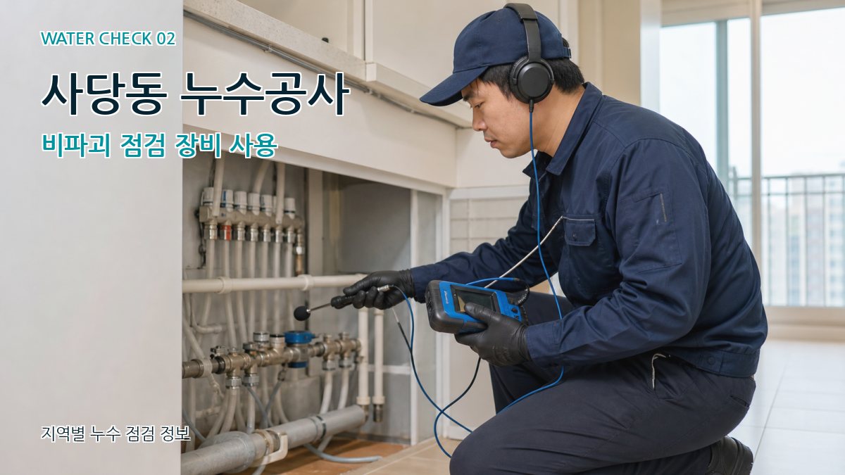 사당동 누수공사 비파괴 점검 장비 사용