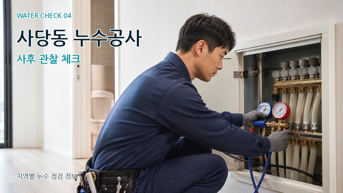 사당동 누수공사 사후 관찰 체크