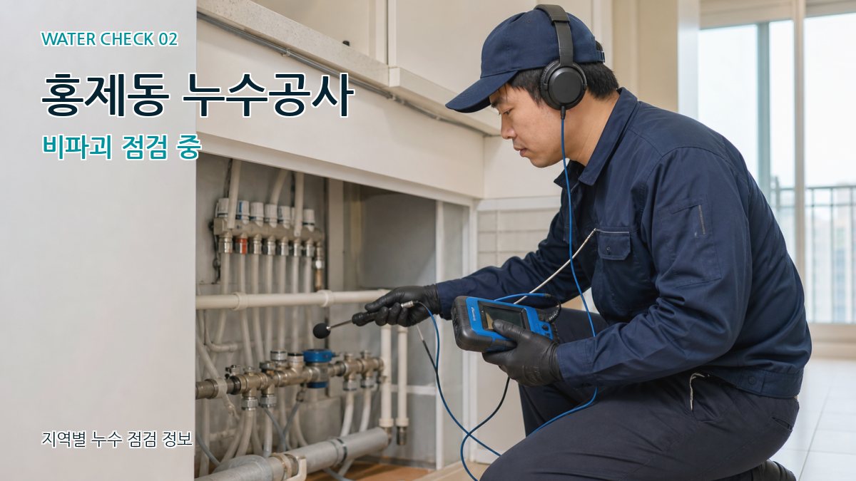 홍제동 누수공사 비파괴 점검 중
