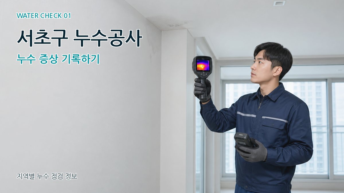 서초구 누수공사 누수 증상 기록하기