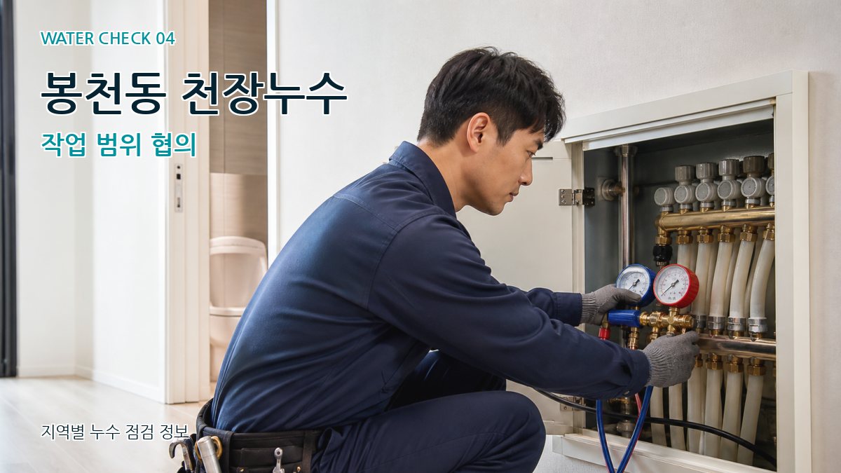 봉천동 천장누수 작업 범위 협의