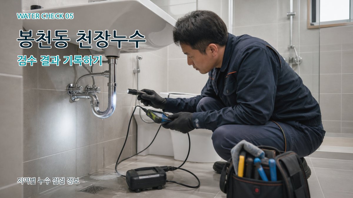봉천동 천장누수 검수 결과 기록하기