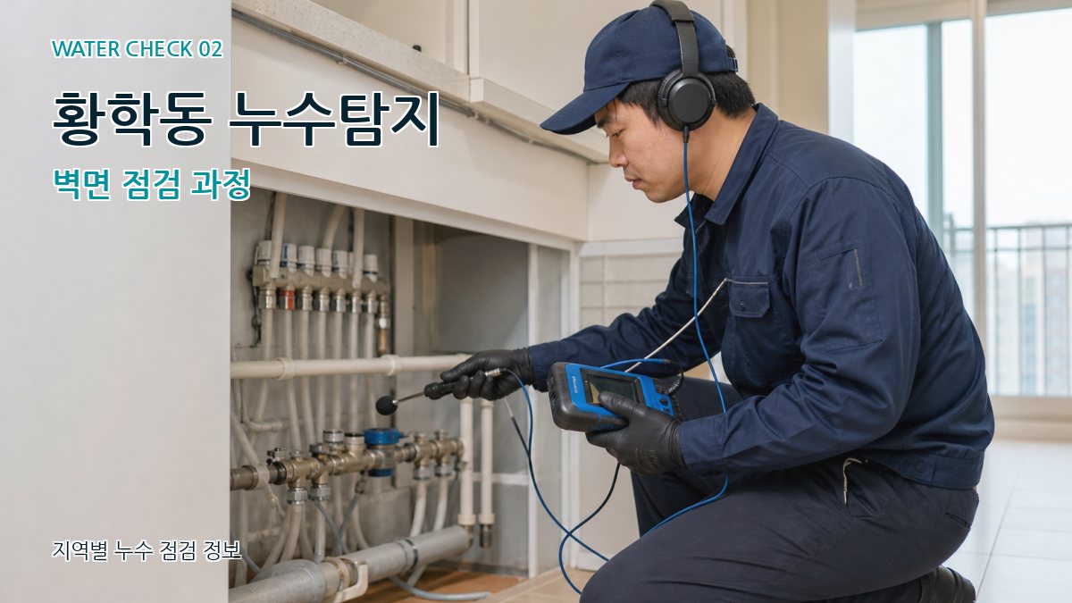 황학동 누수탐지 벽면 점검 과정