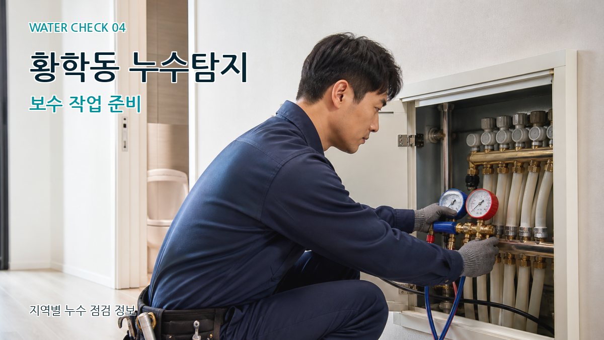 황학동 누수탐지 보수 작업 준비