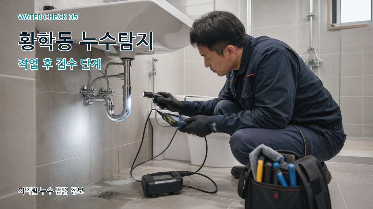 황학동 누수탐지 작업 후 검수 단계
