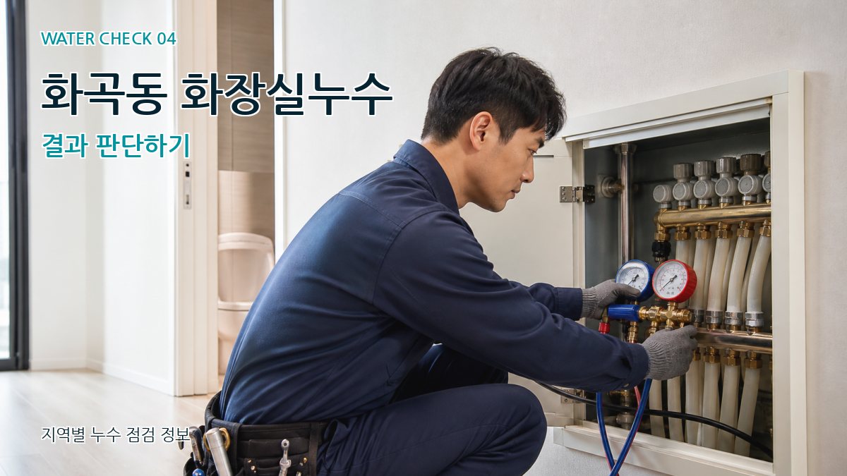 화곡동 화장실누수 결과 판단하기