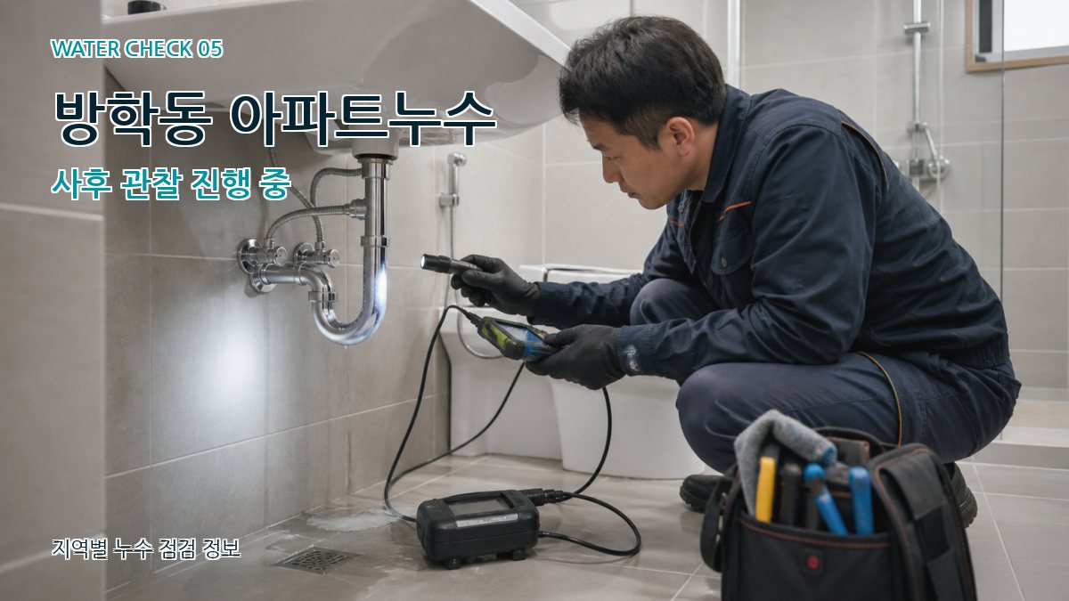 방학동 아파트누수 사후 관찰 진행 중