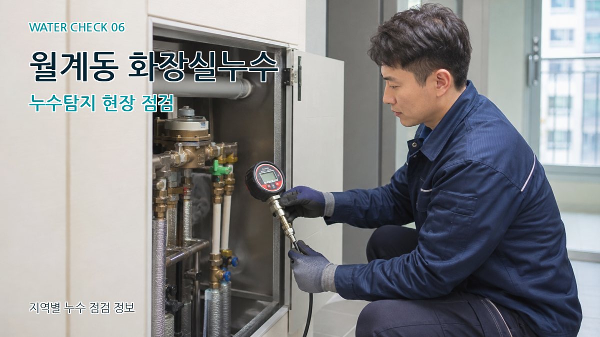 월계동 화장실누수 누수탐지 현장 점검