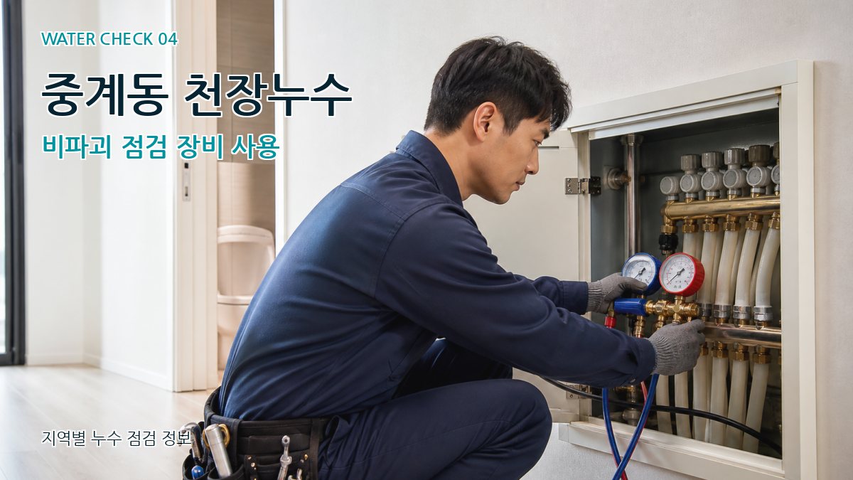 중계동 천장누수 비파괴 점검 장비 사용