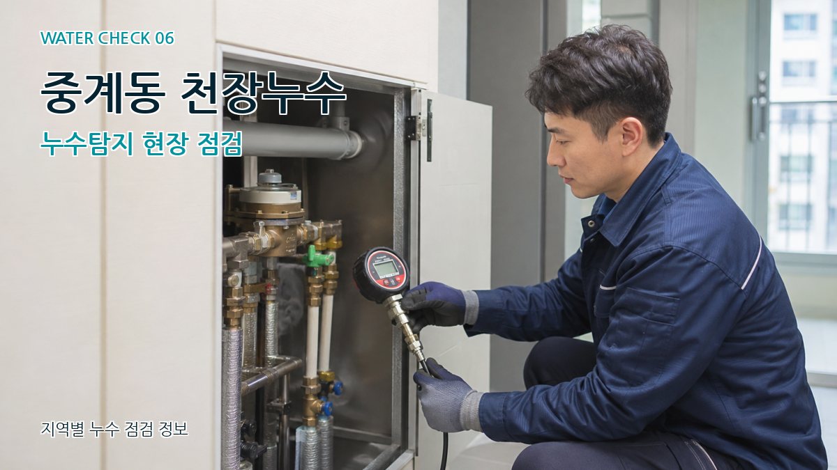 중계동 천장누수 누수탐지 현장 점검