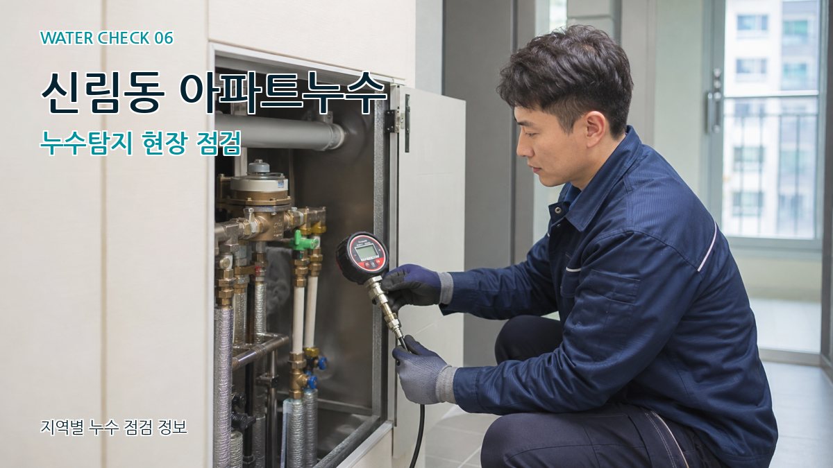 신림동 아파트누수 누수탐지 현장 점검