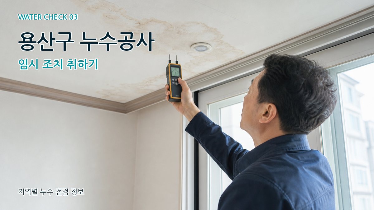 용산구 누수공사 임시 조치 취하기