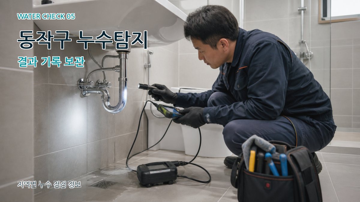동작구 누수탐지 결과 기록 보관