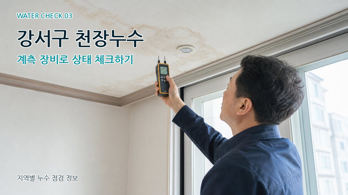 강서구 천장누수 계측 장비로 상태 체크하기