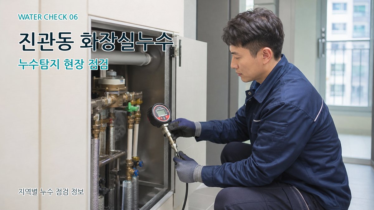 진관동 화장실누수 누수탐지 현장 점검