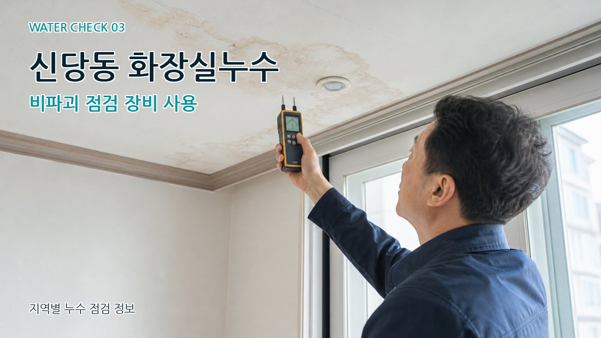 신당동 화장실누수 비파괴 점검 장비 사용