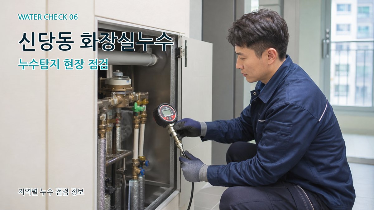 신당동 화장실누수 누수탐지 현장 점검