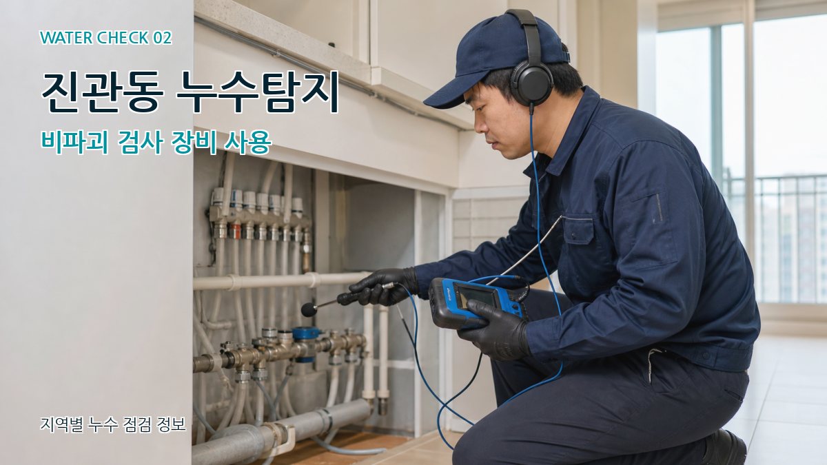 진관동 누수탐지 비파괴 검사 장비 사용