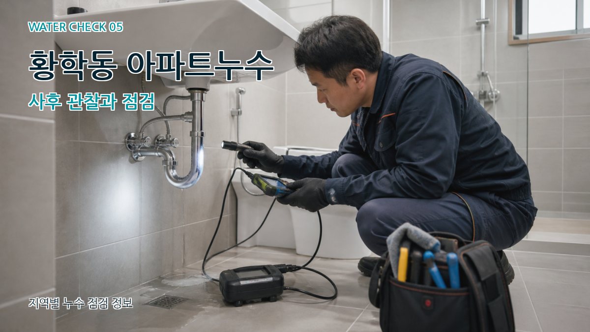 황학동 아파트누수 사후 관찰과 점검