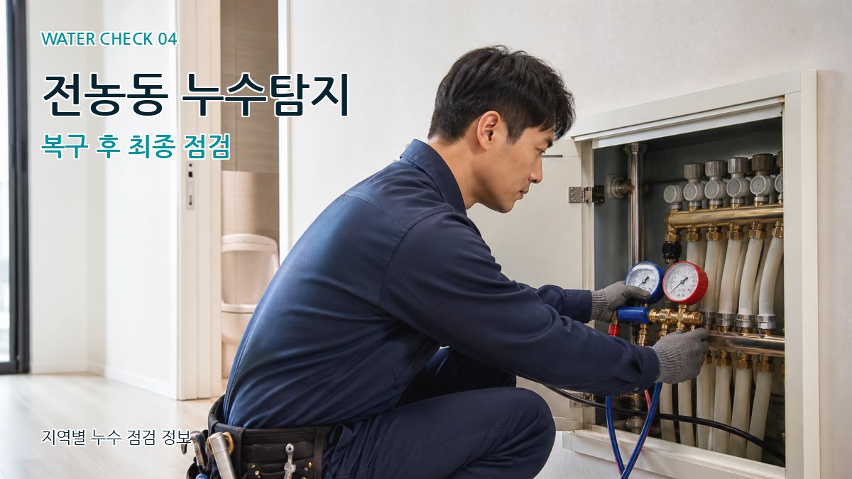 전농동 누수탐지 복구 후 최종 점검