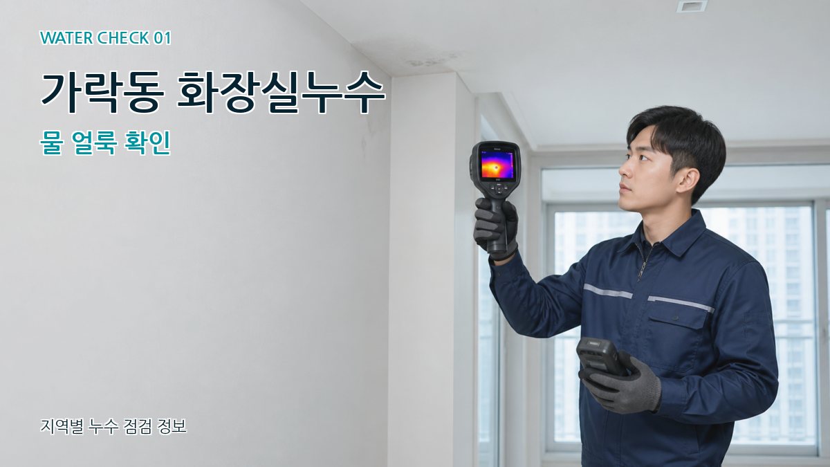 가락동 화장실누수 물 얼룩 확인