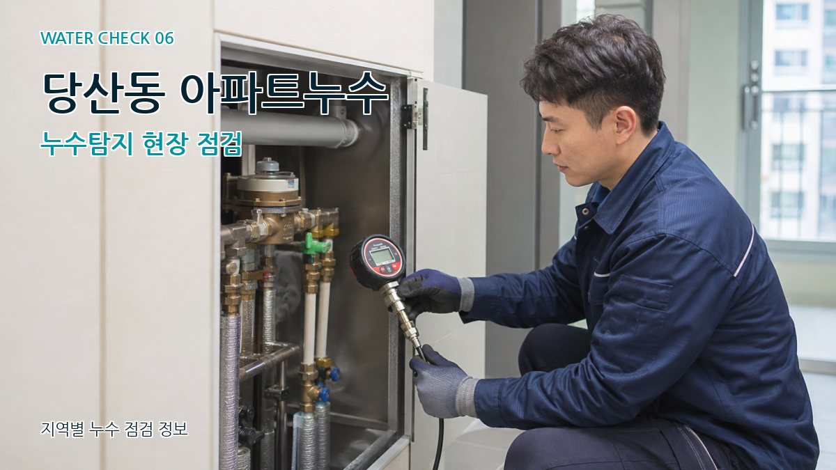 당산동 아파트누수 누수탐지 현장 점검