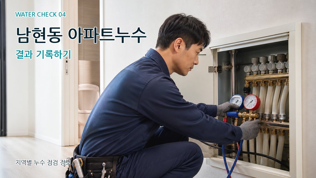 남현동 아파트누수 결과 기록하기