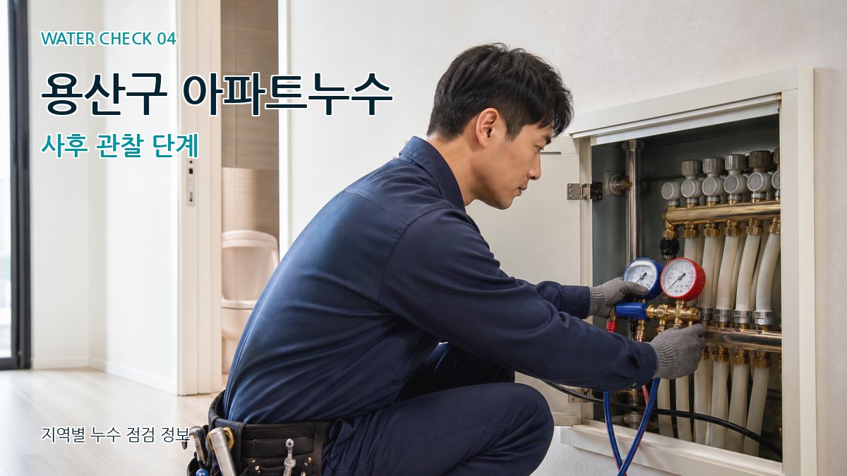 용산구 아파트누수 사후 관찰 단계