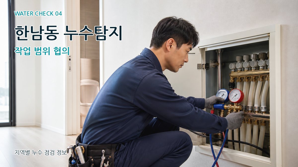 한남동 누수탐지 작업 범위 협의