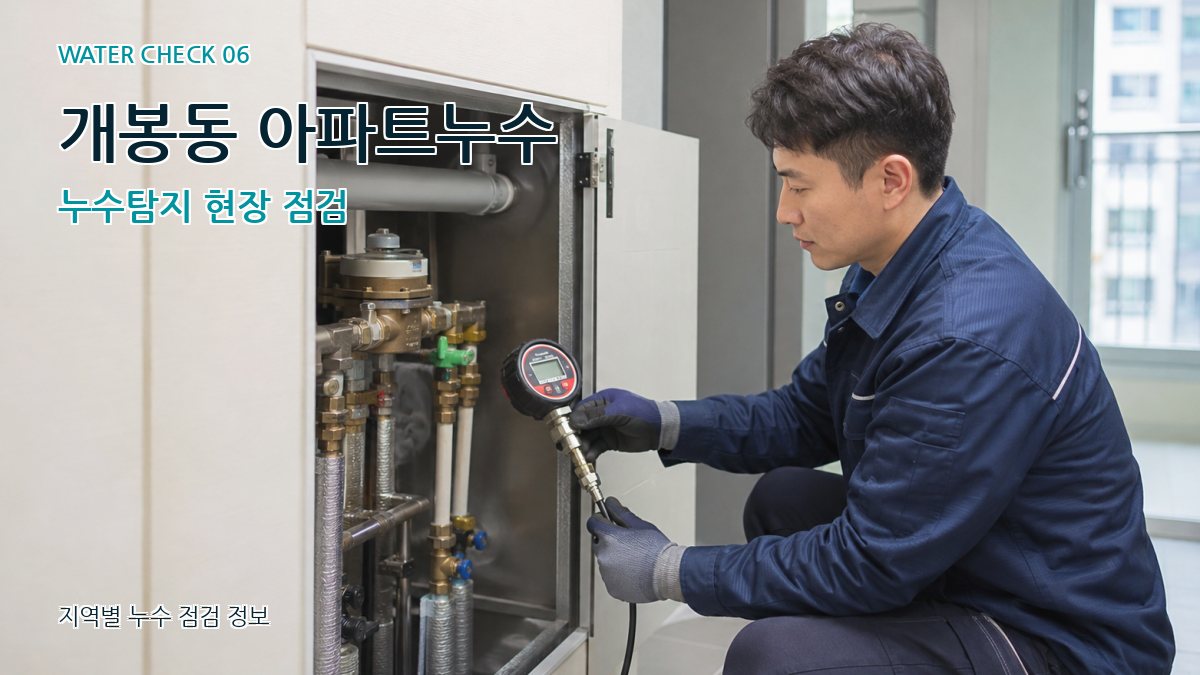 개봉동 아파트누수 누수탐지 현장 점검