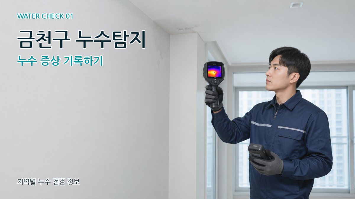 금천구 누수탐지 누수 증상 기록하기
