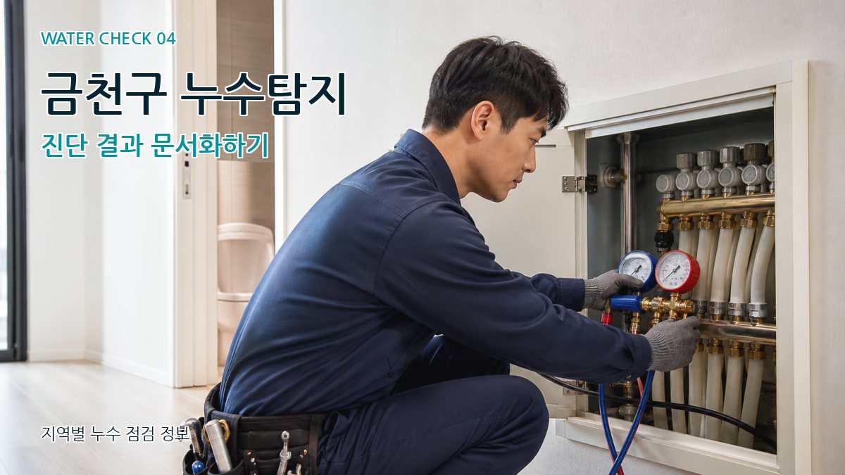 금천구 누수탐지 진단 결과 문서화하기