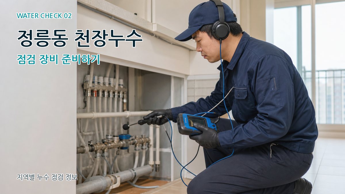 정릉동 천장누수 점검 장비 준비하기