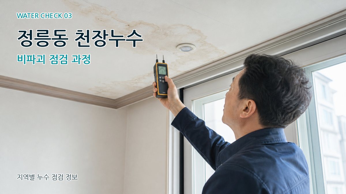 정릉동 천장누수 비파괴 점검 과정