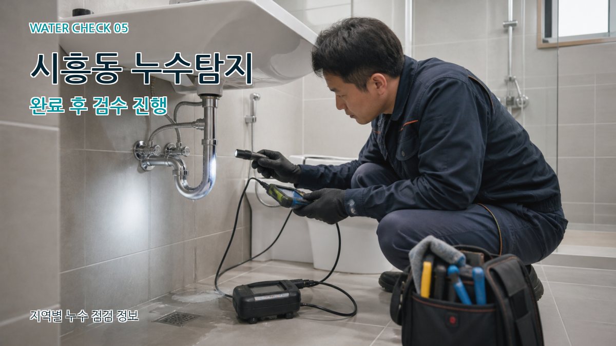 시흥동 누수탐지 완료 후 검수 진행