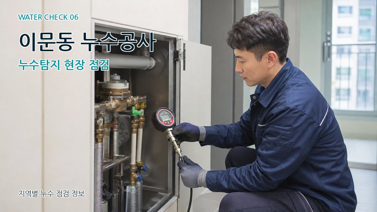 이문동 누수공사 누수탐지 현장 점검