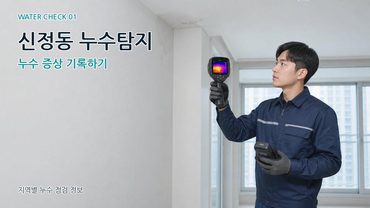 신정동 누수탐지 누수 증상 기록하기