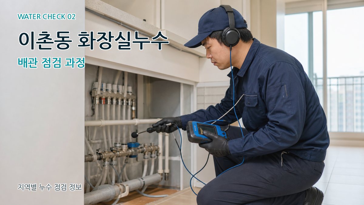 이촌동 화장실누수 배관 점검 과정