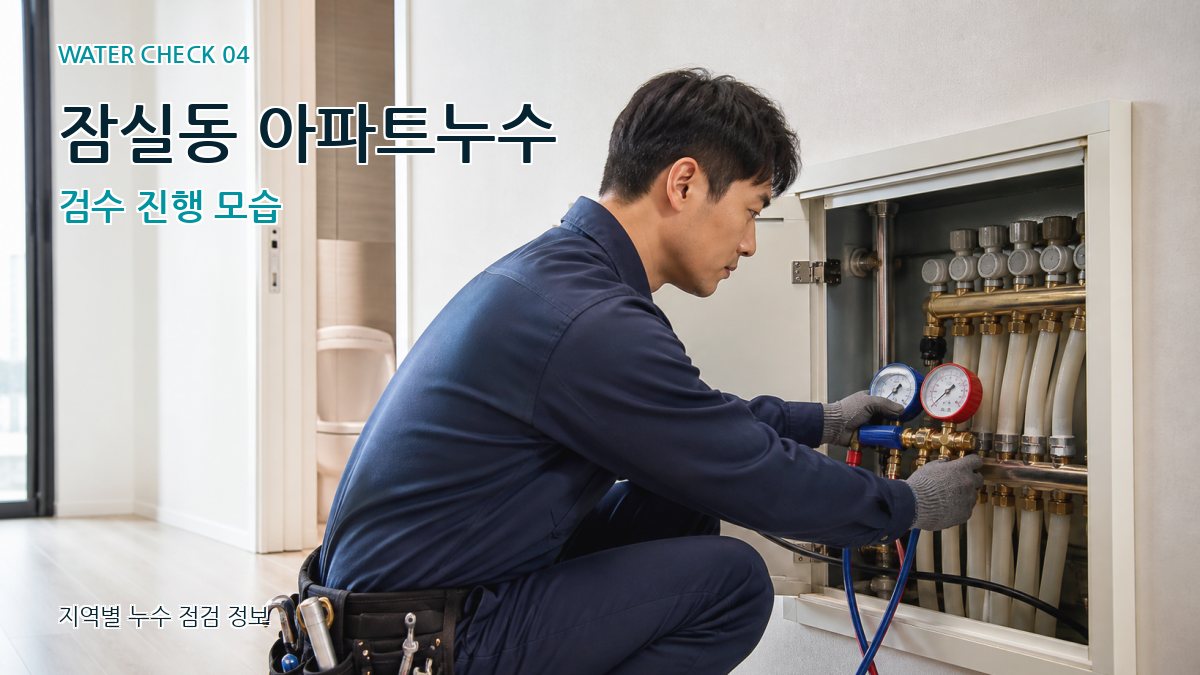 잠실동 아파트누수 검수 진행 모습