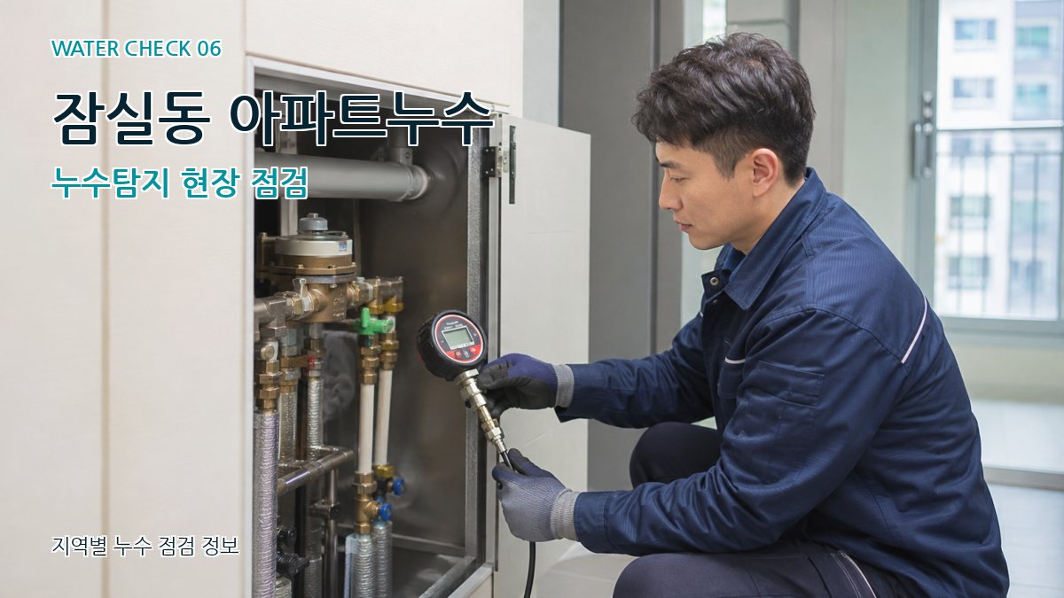 잠실동 아파트누수 누수탐지 현장 점검