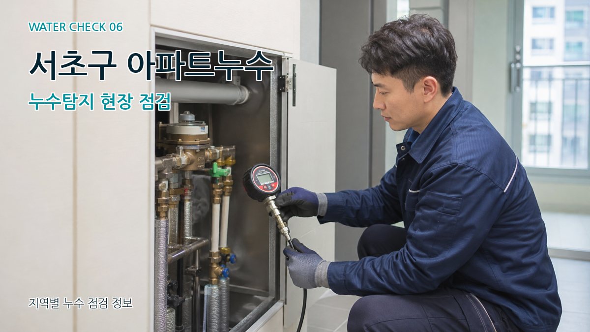 서초구 아파트누수 누수탐지 현장 점검