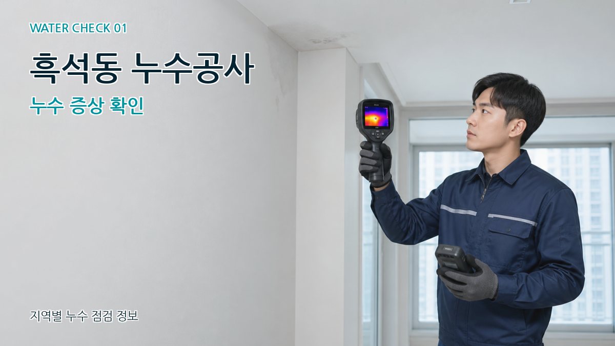 흑석동 누수공사 누수 증상 확인